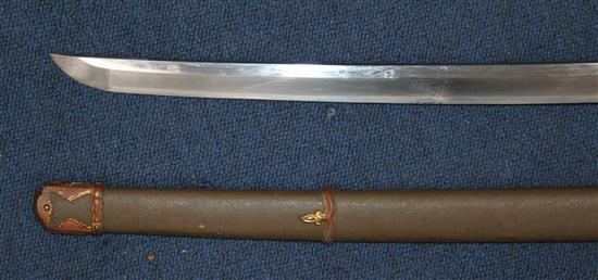 A Japanese WWII naval katana,